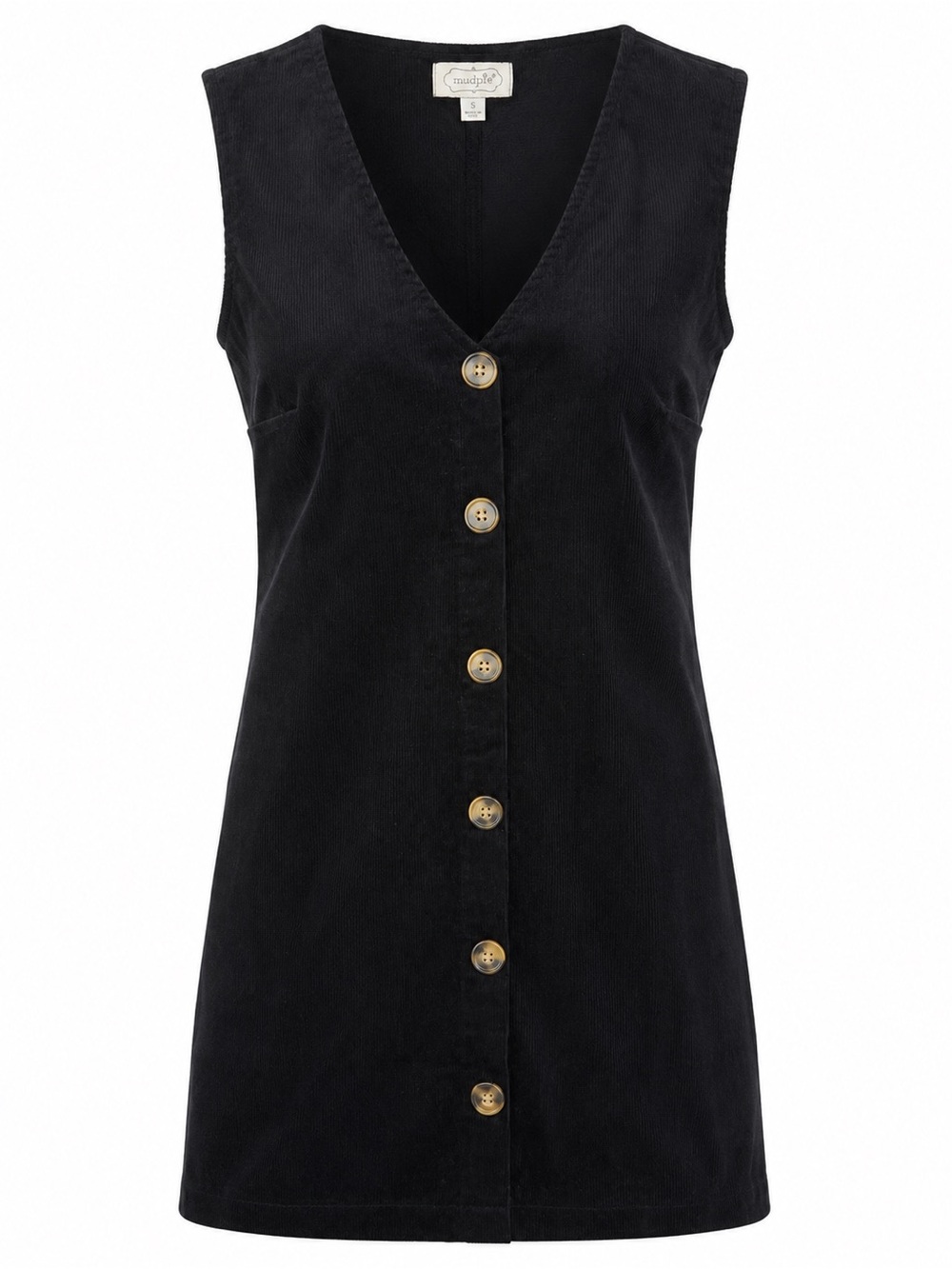 Mudpie “Andi” Corduroy Black Dress / Jumper Sleeveless size Small NEW